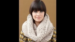 KNITTING TUTORIAL  THICK COWL [upl. by Artenehs]