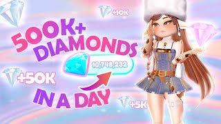 HOW I Get 500K Diamonds IN ONE DAY In Royale 🏰 High [upl. by Ogawa]