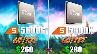 Ryzen 5 5600G vs Ryzen 5 5600X  Test in 8 Games [upl. by Nesyla490]