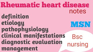 Rheumatic heart disease MSN bsc nursing 2nd year [upl. by Llen]