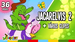 Música Infantil Animada Jacarelvis 2  vários clipes [upl. by Aicilaana]