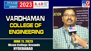 Vardhaman College of Engineering At TV9 amp KAB Education Summit 2023  Hyderabad  TV9 [upl. by Aneerhs]