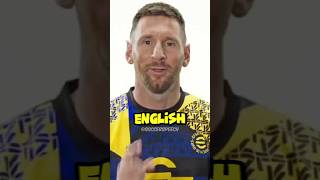 MESSI SPOKE ENGLISH FOR THE FIRST TIME 🤯 messi shorts [upl. by Aticilef]