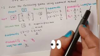 Game Theory Series 8  Problem 1  Oddments Method [upl. by Arymahs]