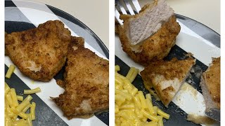 Pan Fried pork chops with butter and olive oil  slow cook no egg batter Simple ❤️ [upl. by Pacorro]