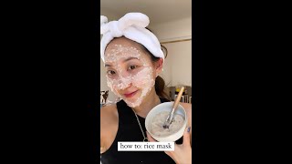 How To Make Korean Rice Mask At Home  great for uneven skin tone amp brightening 🍚 shorts [upl. by Nohsreg416]