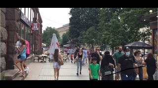 4K kyiv khreschatyk street walking tour Europe kyiv ukraine kyiv ukraine [upl. by Temirf59]