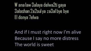 El Donia Helwa arabicenglish lyrics by Nancy Ajram [upl. by Walliw467]