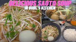 Saoto Soup in Burls Kitchen  Delicious Surinam Chicken Soup Recipe [upl. by Amanda]