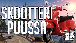 MUN SKOOTTERI JÄI PUUHUN  Gta V Hauskat Hetket [upl. by Mchail]