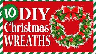 10 EASY Christmas Wreaths ANYONE can make Cheap amp Quick Dollar Tree DIYs [upl. by Carena339]