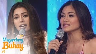 Magandang Buhay MJ and Miriam answer Miss Universe questions [upl. by Nnylrebma614]