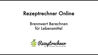 Brennwert Berechnen Lebensmittel [upl. by Teilo]