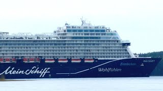 Mein Schiff 7 Cruise Ship returning from Sea Trials 2452024  Tui cruises [upl. by Hyams]