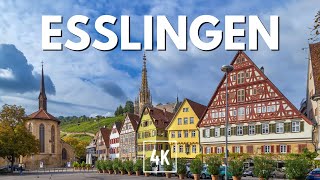 Esslingen Germany  Walking Tour Historic Old Town and Castle  4K [upl. by Ennirroc]