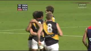 Richard Tambling play and Goal Rnd 10 Freo vs Tigers 2009 [upl. by Anerda]