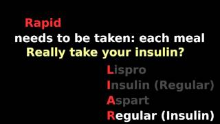 Insulin Pharm Mnemonic 25 Rapid Intermediate Longacting Diabetes blood sugar management [upl. by Adnohsek]