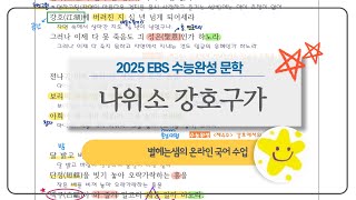 강호구가 전문 해석  나위소  2025 수능완성  연시조 [upl. by Prince]