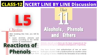 L5 Reactions of Phenols  Class 12 NCERT Chemistry Chapter 11 Alcohols Phenols and Ethers Hindi [upl. by O'Conner485]