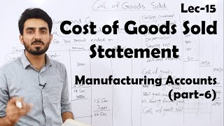 15 Cost of Goods Sold Statement  Manufacturing Accounts Part6 BBA [upl. by Nosak]