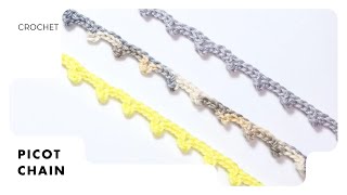 Crochet A Decorative Picot Chain [upl. by Ahsiet]