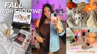 FALL NIGHT ROUTINE 🌙 self care cozy relaxing cooking amp aesthetic vlog [upl. by Neysa]