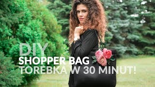 Szycie bez wykroju  tutorial DIY  torba shopper bag [upl. by Pierrepont]