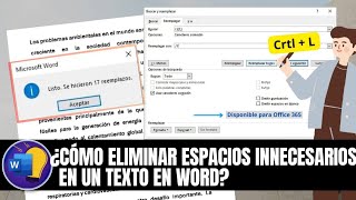 COMO ELIMINAR ESPACIOS INNECESARIOS EN UN TEXTO EN WORD [upl. by Cybil984]