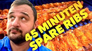 SPARERIBS in 45 Minuten ganz einfach GRILLEN  Klaus grillt [upl. by Pomfrey]