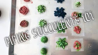 How to Make Buttercream Succulents [upl. by Nutsud]