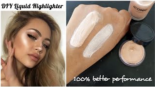 How to make LIQUID HIGHLIGHTER ILLUMINATOR at home [upl. by Meri]