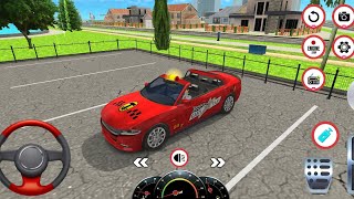 Red Car gaming video  Trafic school games gameplay videogame cartoonvideo [upl. by Anihpesoj]