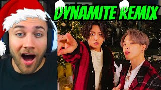 I LOVE THIS SO MUCH BTS Sing Dynamite with me Holiday Remix  REACTION [upl. by Yelkcub]