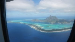 Flying from Tahiti to Bora Bora via Air Tahiti airlines [upl. by Odlanor]