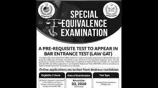 HEC Special Equivalence Examination October 2024 Online Apply SEE Law Test Date Syllabus amp Informat [upl. by Hjerpe]