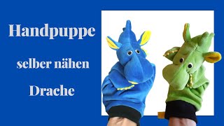 So einfach geht Handpuppe selber nähen Drache  How to make a handpuppet Dragon [upl. by Andros26]