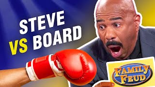 Steve Harvey MOCKED by the board on Family Feud Insane answers actually up there [upl. by Niklaus800]