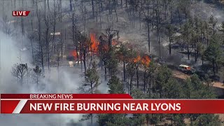 New wildfire burning near Lyons in Boulder County [upl. by Adnek]