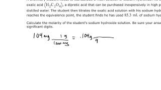 Aleks Standardizing a base solution by titration [upl. by Banerjee]