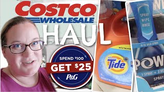 COSTCO HAUL  PampG REBATE DEAL SPEND 100 GET 25 REBATE  COSTCO HAUL SEPT 2021 [upl. by Filide]