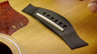 Making a Bone Saddle for Acoustic Guitar ASMR [upl. by Arema]