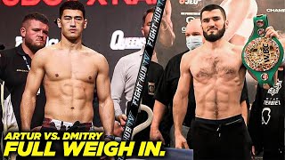 Dmitry Bivol Vs Artur Beterbiev FULL WEIGH IN amp Final Face Off [upl. by Glynda993]