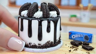 Satisfying Miniature Delicious Oreo Cream Cake Very Easy To Make 🍰 Mini Yummy Design for Cake Lover [upl. by Aoht]