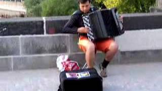 Insane accordion player Prague [upl. by Derej261]