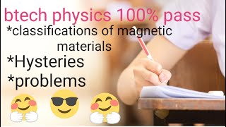 Classification of magnetic materials hysteresis amp problems in telugu [upl. by Kcirdet]