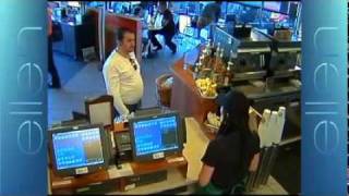 Ellens Starbucks Prank Rehearsal Footage [upl. by Esyahc]