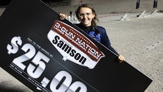 Lena Miculek Afentul wins the 2014 3GunNation SHOT show shootoff [upl. by Aifas]