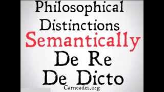 Semantically De Re and De Dicto [upl. by Orwin]