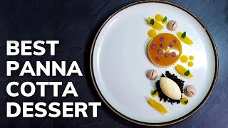 Michelin star PANNA COTTA recipe  Fine Dining Dessert At Home [upl. by Teerprug670]