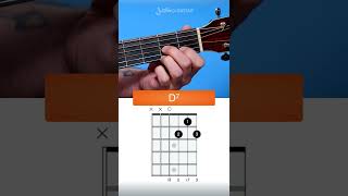 How to play the D7 Chord on Guitar open 7th chord Shorts [upl. by Woodie]